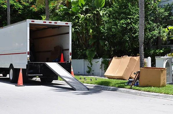 Moving truck for local relocation, showcasing reliable in-state moving services.